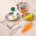 KidKraft Deluxe Cookware Set with Food, Gift for Ages 3+