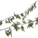 Artificial Christmas Cedar Garland Realistic Pine Greenery 270cm Flexible Branches for Fireplace Staircase Front Door Decor(2.7m)