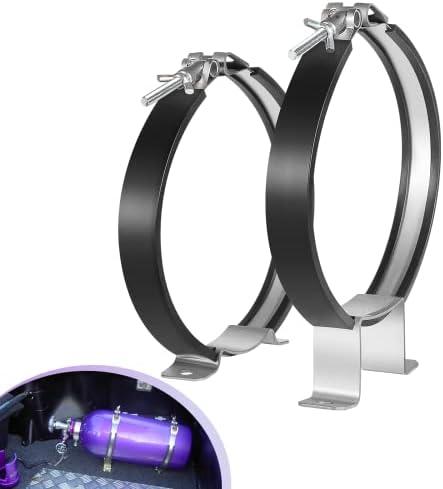82013 Nitrous Oxide Bottle Bracket Mount Kit 7” Nos Single Bottle Holder Bracket for 10 lb and 15 lb Nitrous Bottle 4 Pack