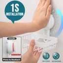 TAILI Soap Dish for Shower, Bar Soap Holder,Suction Visible Indicator,White