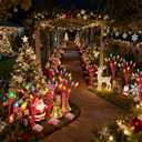 4 Packs Christmas Berry Solar Garden Light with Multiple Colors, Auto ON/Off Solar Lights Outdoor Swaying in The Wind, Christmas Decorating Outdoor Yard Light for Pathway, Pond, Courtyard