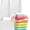 NEEBAKE 110 Sets 5oz Dessert Cups with Lids and Spoon - Parfait Cups with Lids for Appetizer for Party, Plastic Mini Dessert Cups with Spoons Clear with Lid