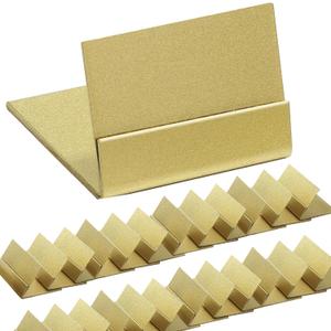 24 PCS Gold Table Number Holders,Metal Place Card Stands Brass Picture Holders,Ideal for Weddings Parties Anniversaries Bakery