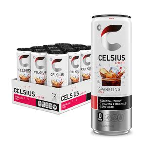 CELSIUS Sparkling Cola, Sugar Free Energy Drink, 12 Fl Oz (Pack of 12) (EXP 11/30/26)