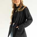 luvamia Blazer Jackets for Women Work Casual Office Long Sleeve Fashion Dressy Business Outfits (Black, XL)