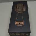 Travel Dual Voltage Blow Hair Dryer Brush 4IN1 Portable Mini Hot Air Dryer Straightener & Curler Brush, Titanium 2Inch Blowout Styler Volumizer Tool, 110/240V US/EU/UK Plug for International Travel