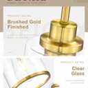 Beionxii 2 Pack Brushed Gold Pendant Lights Kitchen Island, Modern Kitchen Pendant Lighting Over Island, Hanging Lights with Clear Glass for Sink, Dining Room, Entryway, BX-PL02BG-2CG