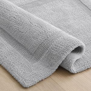 Premium Soft Cotton Tufted Bath Mat Absorbent Bathroom Runner 24"x60" Gray