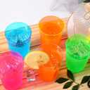 100 Count 10oz Disposable Tumblers Neon Cups for Party, 10oz Disposable Hard Multicolor Plastic Cups, Plastic Margarita Glasses (10, ounces)