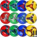 12 Pcs Soccer Balls for Teen Adult Bulk Deflated Soccer Ball with Pump Size 5 Indoor Outdoor Training Practice for School Sports Game Birthday Gifts Party Back to School (Bright)