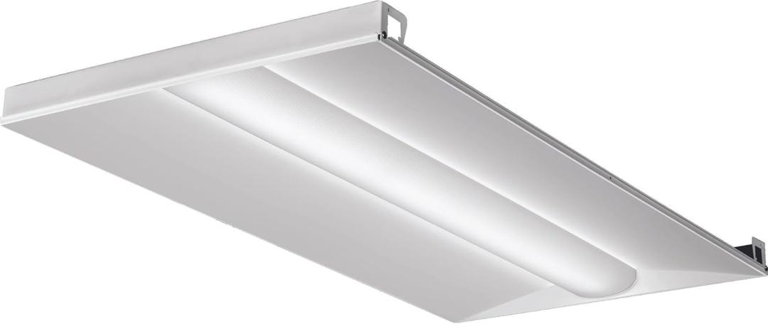 Lithonia Lighting 2x4 LED Troffer Light, Low-Profile Recessed LED Troffer for Dropped Ceiling, 4000K Cool White Light, 2-Foot by 4-Foot (2BLT4 40L ADP LP840)