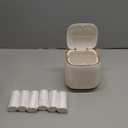 Mini Trash Can 1.6L/0.4 Gallon with Trash Bags 180pcs, Tiny Small Desktop Trash Bin with Lid, Countertop Mini Garbage Bin for Home, Office, Kitchen, Bedroom, Bathroom (White)