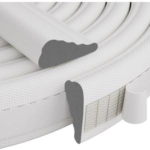 118 Inch Wedge-Shape Weather Stripping Door Seal,Windows and Doors Insulation for Winter,Self Adhesive Insulation Tape for Exterior Front Door,Noise Cancelling,Draft Seal Blocker,White