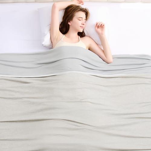 Topcee Cooling Blanket(90"x108"King Size) for Night Sweats Absorbs Heat to Keep Adults Cool on Warm Nights, Q-Max 0.5 Cooling Blankets for Hot Sleepers, Ultra-Cool Lightweight Blanket for Bed