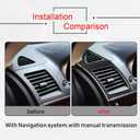 AIRSPEED Carbon Fiber Car Side Air Outlet Stickers Vent Wind Interior Decorative Trim Frame Cover Decal for Mitsubishi Lancer 2008-2015 Accessories (Black)