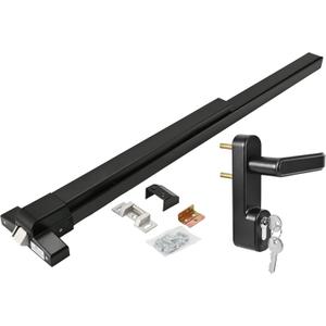 Commercial Push Bar Panic Exit Device with Lever Handle, 304 Stainless Steel, UL10C & ANSI Grade 1 Certified, Emergency Door Hardware (1710P- Push Bar Panic Exit Device+Lever Handle)