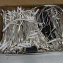 Icicle lights Outdoor - 33ft Christmas Lights with 400LED 75 Drops 8 Modes, Plug in Curtain String Lights Waterproof for Holiday Wedding Party Home Garden Bedroom Indoor Outdoor Decoration, Cool White