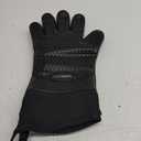 GEEKHOM BBQ Gloves, Grilling Gloves Heat Resistant Oven Gloves, Kitchen Silicone Oven Mitts, Long Waterproof Non-Slip Pot Holder for Barbecue, Cooking, Baking, Black (One Size Fits Most)