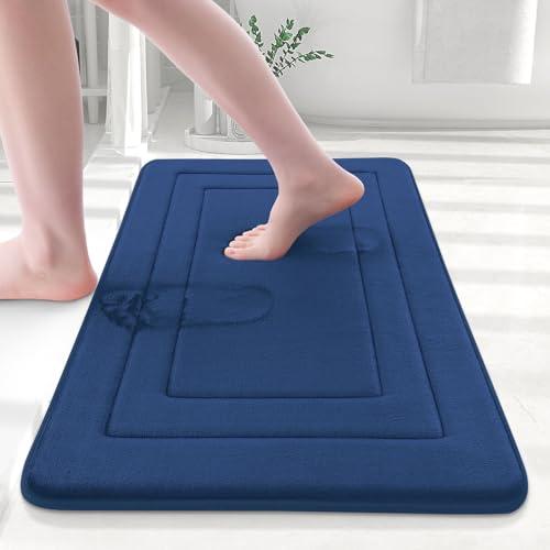 Amazon.com: Arotive Memory Foam Bathroom Rug Mat 30x20, Ultra Soft and Absorbent Bath Mat, Machine Wash Dry, Comfortable Bath Rug Carpet for Bathroom Floor, Tub and Shower, Navy : Home & Kitchen