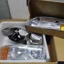 Chrome Amber Headlights HL-0154P-AMCH-OE