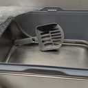 Stainless Steel Cat Litter Box with Lid, XL Extra Large High Sided Litter Box for Big Cats, Odor Free Open Top Litter Pan Easy Cleaning Anti-Urine Leakage Non-Stick, Includes Scoop, Light Grey