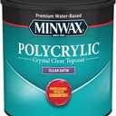 Minwax 233334444 Polycrylic Protective Wood Finish, Clear Satin,  Pint (8 Fl Oz (Pack of 1))