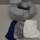 Face Down Pillow for Massage Table, Massage Headrest for Bed, Stomach Sleeping Pillow with Face Cradle Pad, BBL Pillow After Surgery Post Eye Surgery Recovery, Massage Pillow with Removable Cover Grey (Gray)