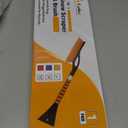 EcoNour 27" Aluminum Ice Scrapers for Car Windshield | Car Snow Scraper Window and Snow Brush with Ergonomic Foam Grip Winter Accessories (Orange)