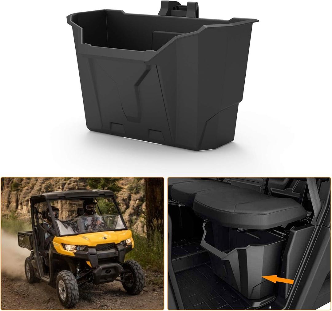 Kiwi Master Driver Under Seat Storage for 2016-2026 Can-Am Defender (Not HD11) Accessories, Replace OEM # 715003399, Driver Underseat Storage Bin