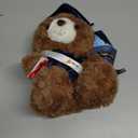 Graduation Bear Gifts Set Include Stuffed Animal Bear with Gown Cap Tassel Class of 2025 Grad Card Soap Artificial Flower Box with Window Graduation Gift for Him Her(Navy)