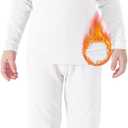 Thermal Underwear for Kids Toddler Winter Base Layer Long Johns Sets for Girls Boys (X-Large (110) /4T-5T, White)