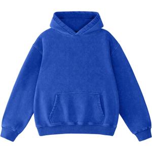 Dnzzs Acid Wash Hoodie for Womens Pullover Oversized Women's Fashion Hoodies & Sweatshirts Vintage Sweatshirt Heavyweight (Medium, Royal Blue)