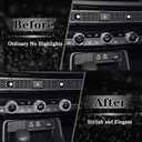 TOMALL Bling AC Air Conditioning Knob Button Cover Compatible with Honda Accord 2024 2025 for CRV HRV Civic Centre Console Air Conditioner Switch AC Climate Knob Cap Bling Interior Accessories for Car