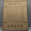 Cumbor 29.7-46" Baby Gate for Stairs, Mom's Choice Awards Winner-Auto Close Dog Gate for The House, Easy Install Pressure Mounted Pet Gates for Doorways, Dog Accessories Indoor for Kitchen, Black