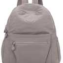 Mini Backpack Purse for Women,Small Nylon backpacks for Ladies Backpacks Women Anti Theft Travel Bag (A-Khaki)