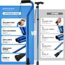 GPTCAMP Walking Cane and Walking Stick for Men Women,Lightweight Folding Canes with Offset Soft Cushioned Handle,Adjustable & Collapsible,Mobility & Leg Surgery Recovery