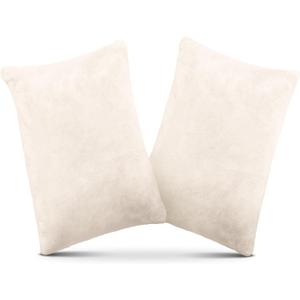 1 MIDDLE ONE 2 Pack Small Pillow, Memory Foam Mini Pillow 11 X 7 Inches for Travel, Sleeping, Nap and Neck, Knee, Lumbar Support, Tiny Cushion for Pet, Dogs (Off-White)
