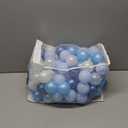 GOGOSO Ball Pit Balls for Toddler, Baby Plastic Playballs Kids Soft Pastel Pelotas Non-Toxic BPA-Free Pearl Blue+Light Blue and White 100 Balls