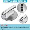 74010839 Cooktop Burner Knob for Whirlpool Jenn-Air JED8430BDB18 JED8430BDB JED8430BDF JED8430BDS JED8430BDF18 JED8430BDS18 Replaces WP74010839 7737P372-60