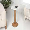 JONATHAN Y Monroe 24.25" Round Spindle Pedestal Drink Table, Natural