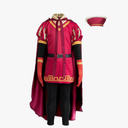 Uisozsfeb Men & Kids Classic Role Lord Costume Halloween Cosplay Red Cloak Top Costumes Robe Cape XXL