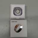 DSHKISK Smart Ring for Women & Men, Fitness Tracker with Heart Rate, SpO2, Blood Pressure & Sleep Monitoring, IP68 Waterproof, Long Battery Life, No Monthly Fees, for iPhone Android (8#&Floral) (Gold)