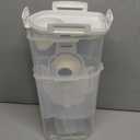 2 Pcs Cat Litter Storage Container with Airtight Lid and Handle Cat Litter Storage Bin with Spout Sealable Heavy Duty Bucket