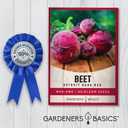 3 x Gardeners Basics, Beet Seeds for Planting Detroit Dark Red 100 Heirloom Non-GMO Beets Plant Seeds for Home Garden Vegetables Makes a Great Gift for Gardeners