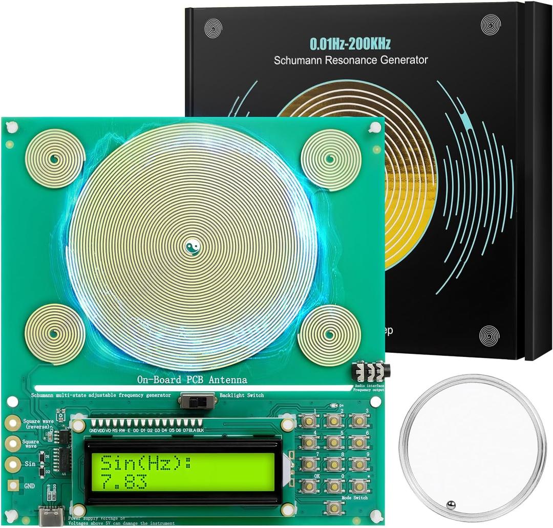 Frequency Generator for Healing | Adjustable Schumann Resonance Generator  7.83Hz Natural Frequency Device for Deep Sleep, Meditation, Yoga | USB Type-C Powered | 0.01Hz200KHz Sound Therapy Tool