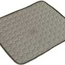 POPETPOP Pet Cooling Pad Breathable for Dogs and Cats Coffee Color for Indoor and Outdoor Use Provides Hot Weather. Count 2