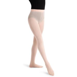 Capezio Little Girls' Ultra Soft Self Knit Waistband Footed Tight (One Size, Ballet Pink)