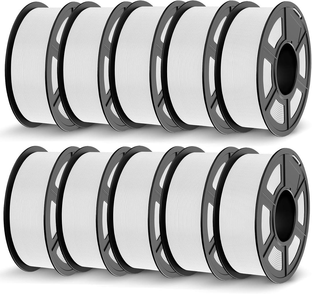 JAYO PETG Filament 1.75mm Bundle 11KG, Strong Toughness PETG 3D Printer Filament, Dimensional Accuracy +/- 0.02 mm, Fits for Most FDM 3D Printers (White)