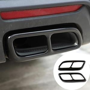 Tail Pipe Trim Compatible with Cadillac CT4 Cadillac CT5 2020-2023 Stainless Steel Car Exterior Exhaust Pipe Mufflers Cover Rear Bumper Cylinder Exhaust Pipe Cover Decorate Accessories (glossy black)