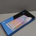 Gaming Keyboard and Mouse Combo, K1 RGB LED Backlit Keyboard with 104 Key for PC/Laptop(White)